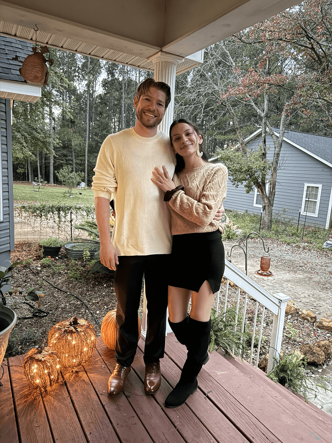 Project Khaleesi founders Dylan and Itzell together on their front porch
